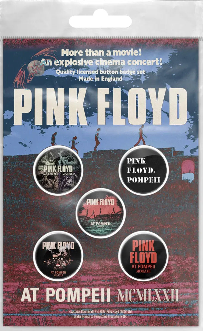Pink Floyd Live In Pompeii Badge Pack