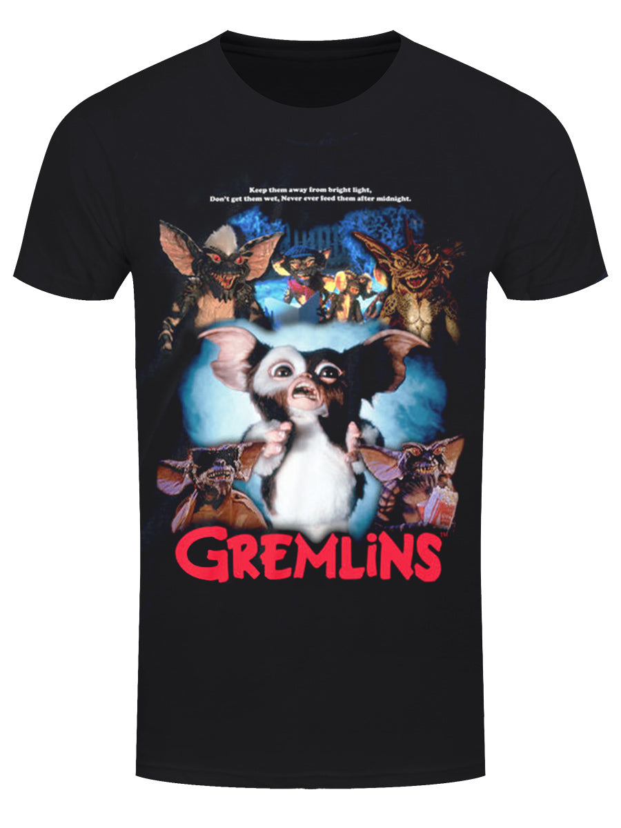 Gremlins Retro Poster Men's Black T-Shirt