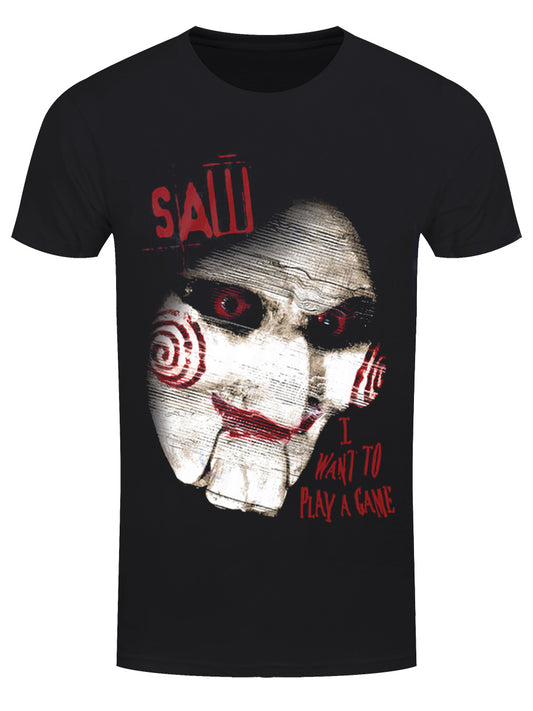 Saw Close Up Men's Black T-Shirt