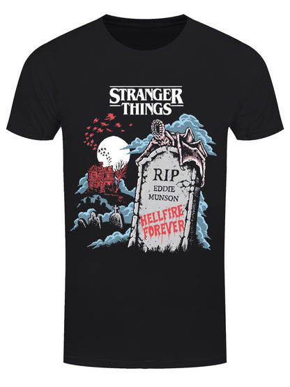 Stranger Things Rip Eddie Club Men's Black T-Shirt