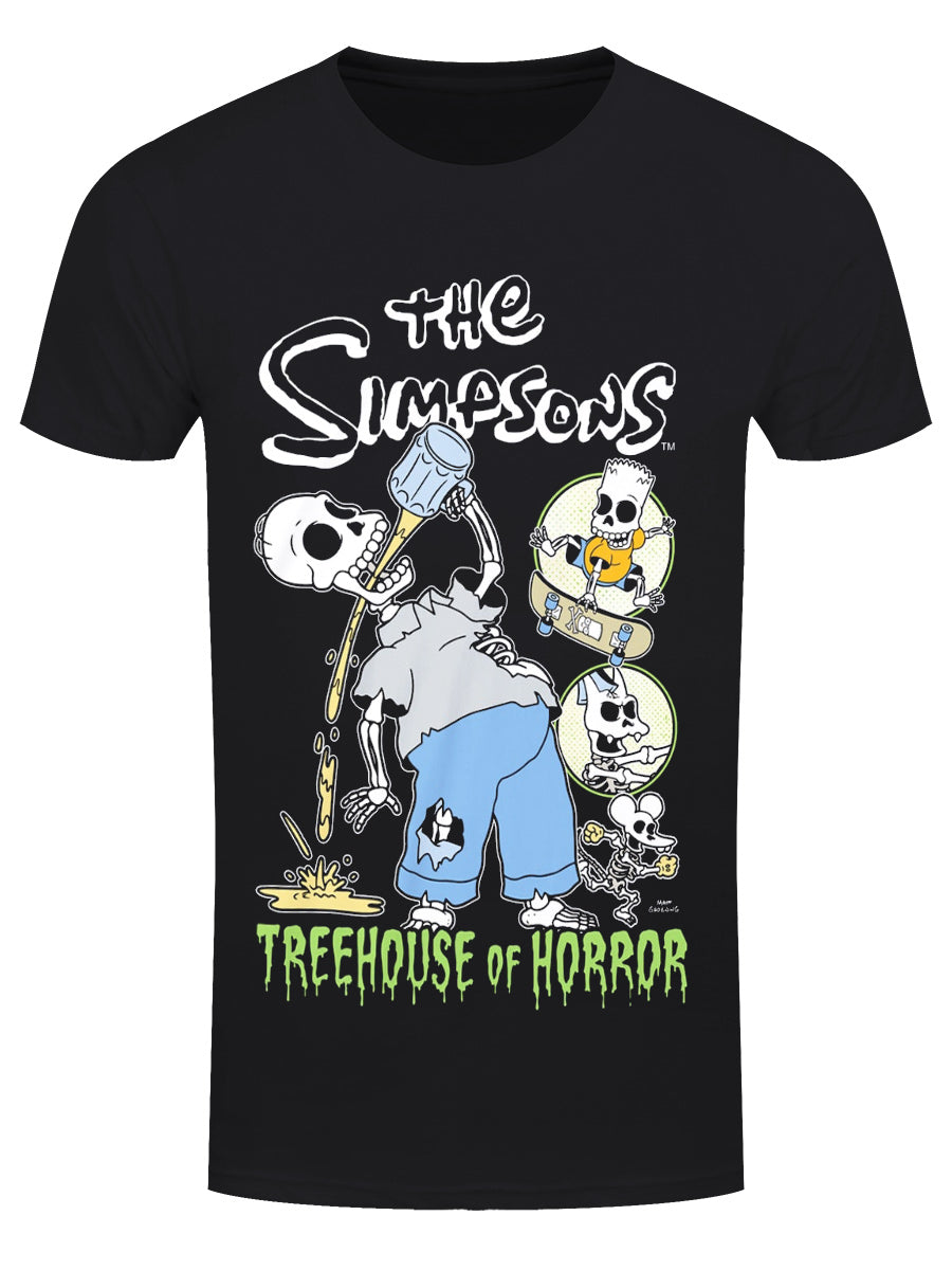 The Simpsons Treehouse Men's Black T-Shirt