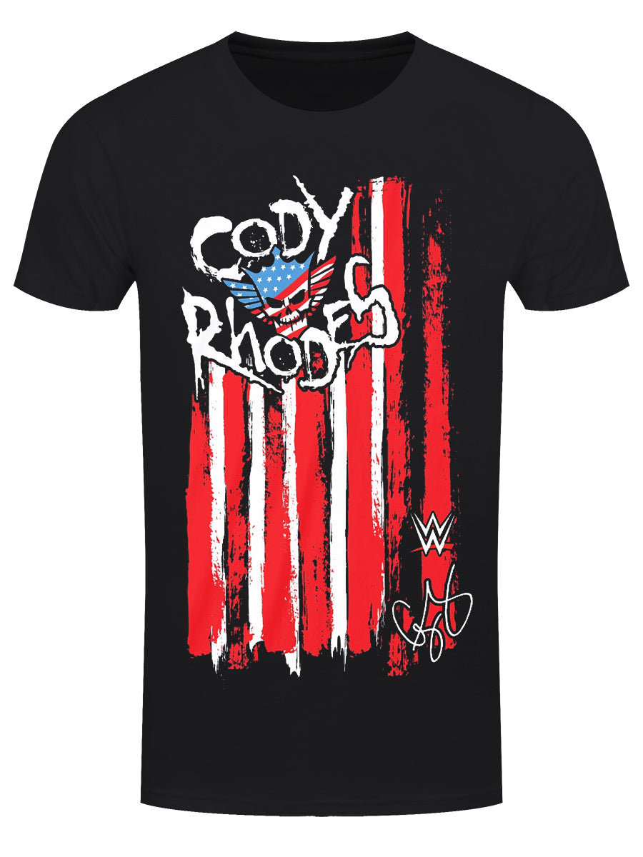 WWE Cody Rhodes Nightmare Flag Men's Black T-Shirt