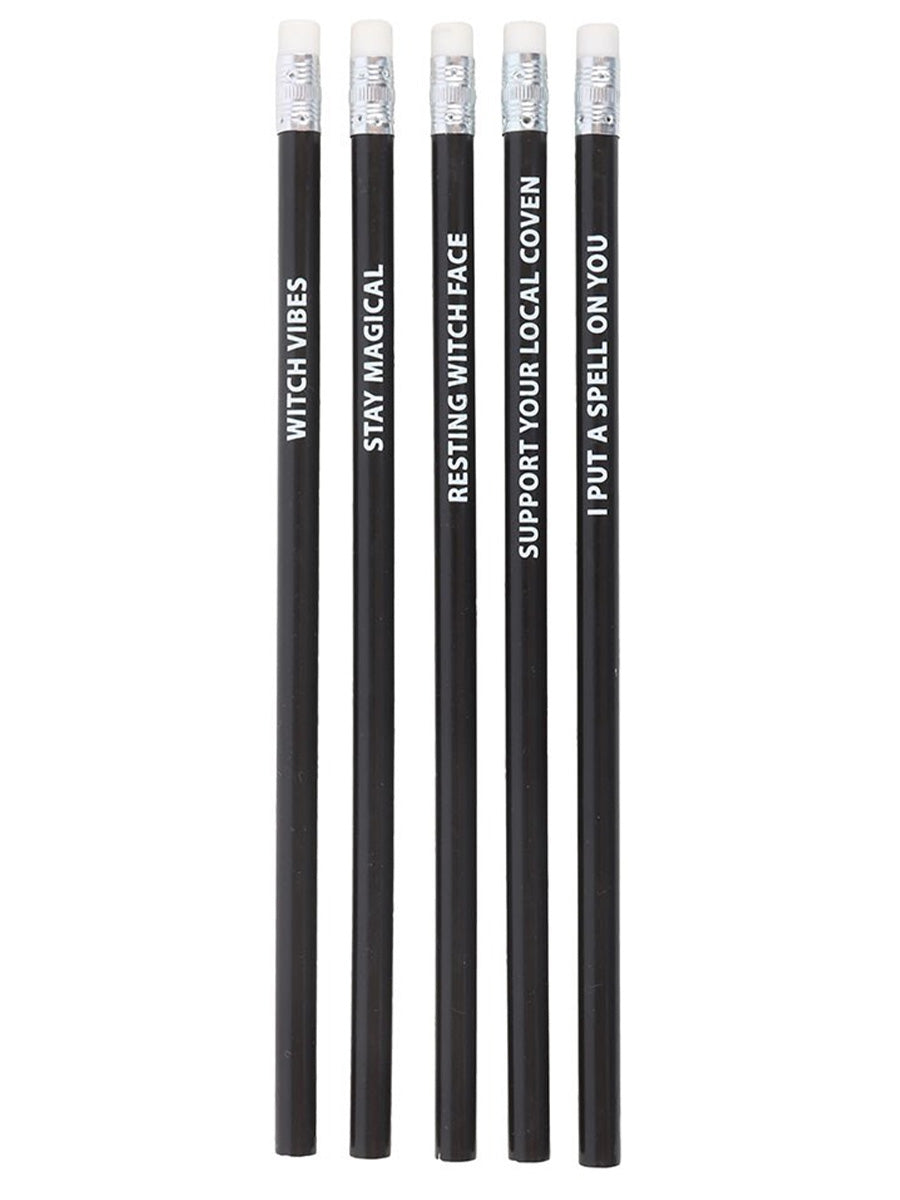 The Coven Club Set of 5 Witchy Pencils