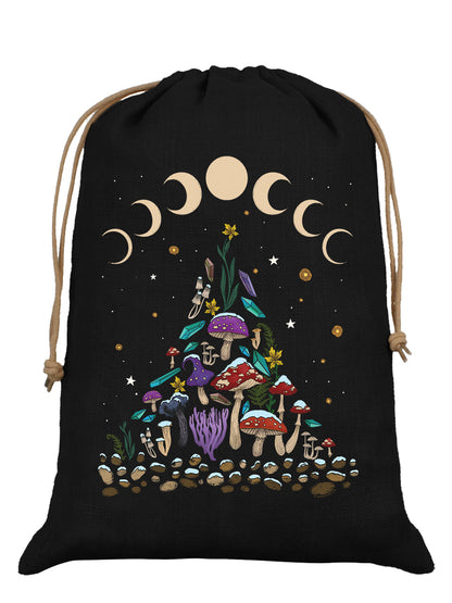 Mystical Roots Solstice Black Hessian Santa Sack