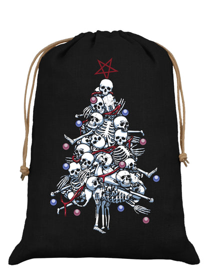 Pile o' Bones Black Hessian Santa Sack