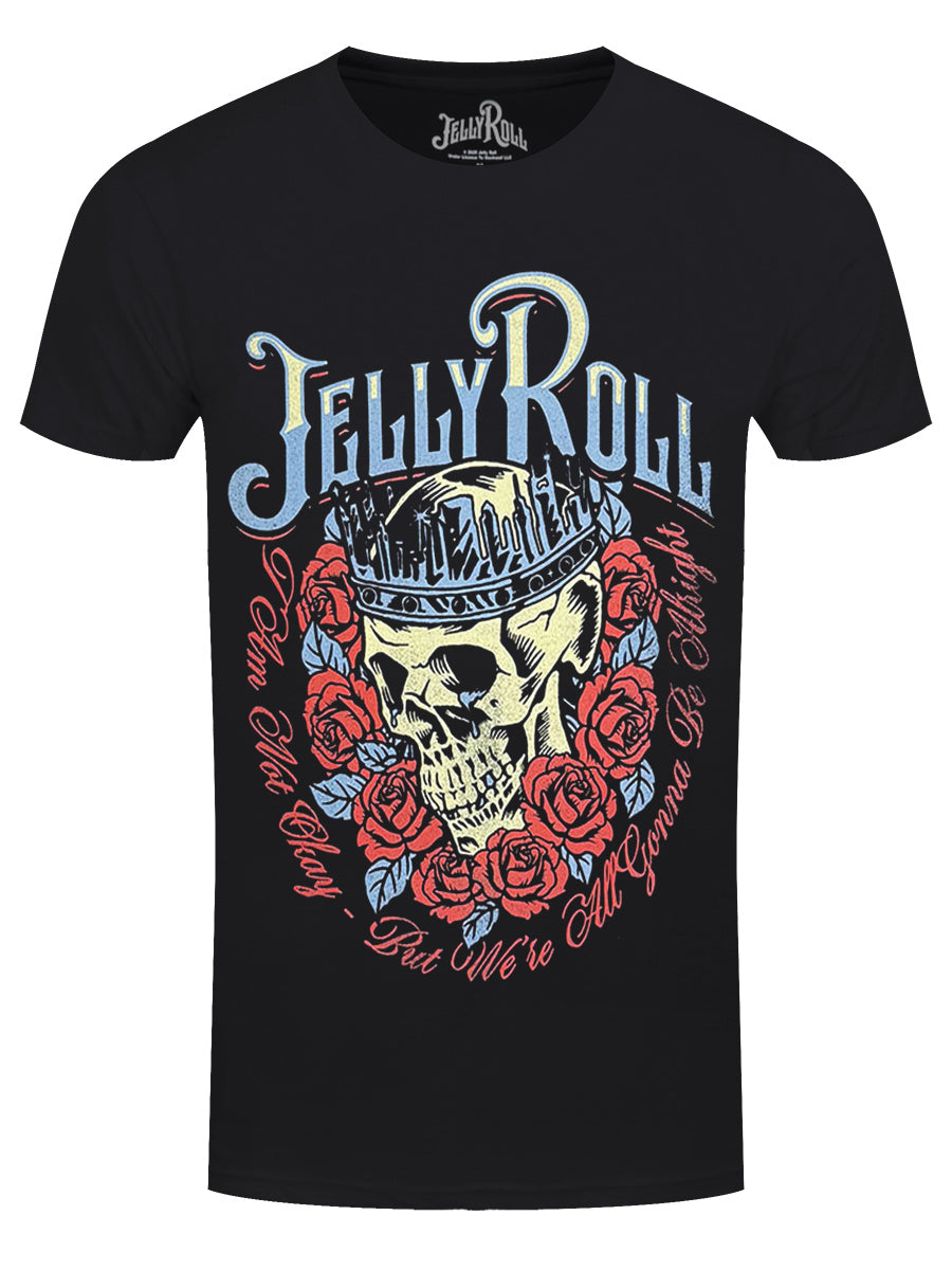 Jelly Roll Skull Rose Men's Black T-Shirt