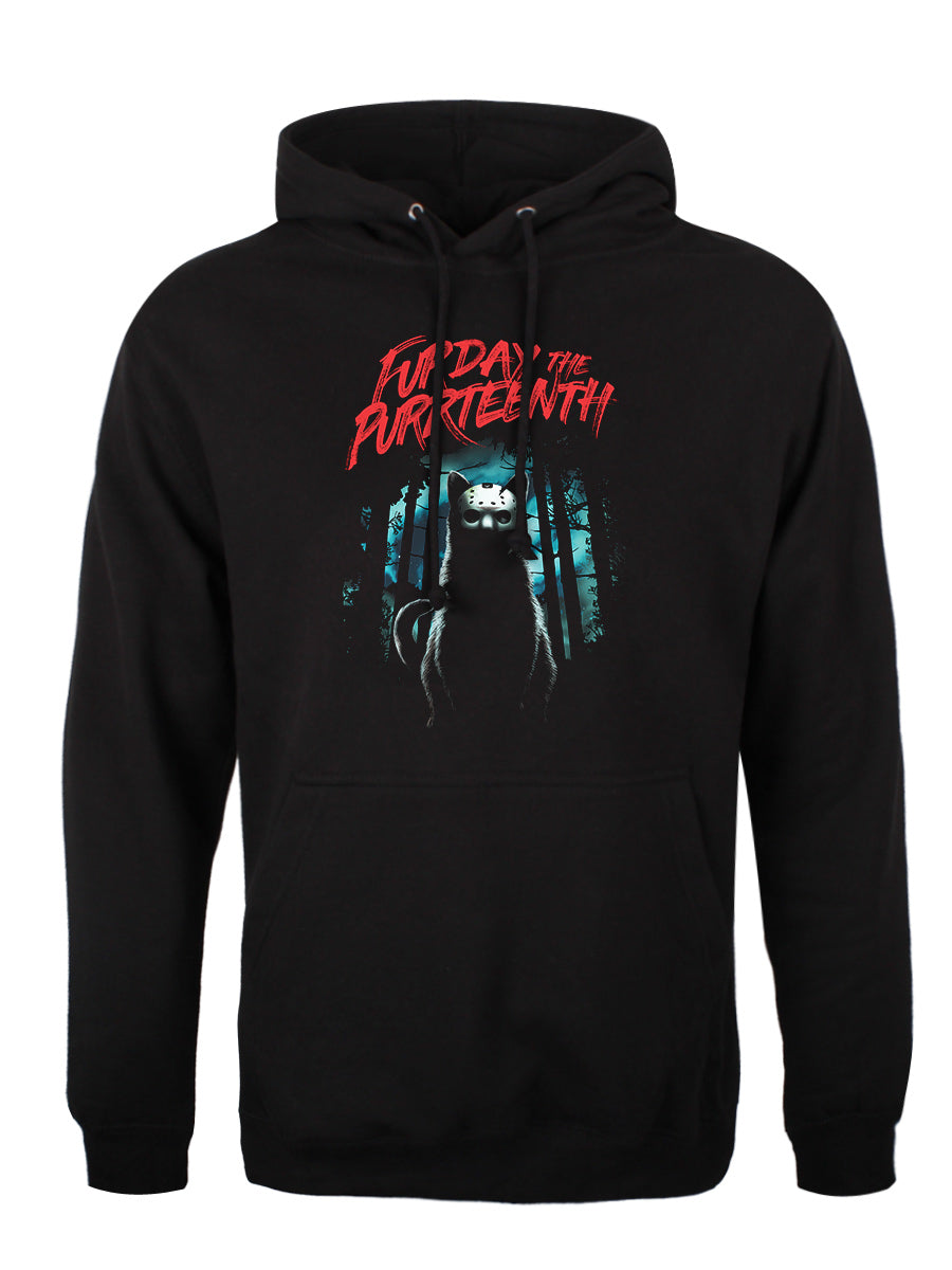 Horror Cats Furday The Purrteenth Men's Black Pullover Hoodie