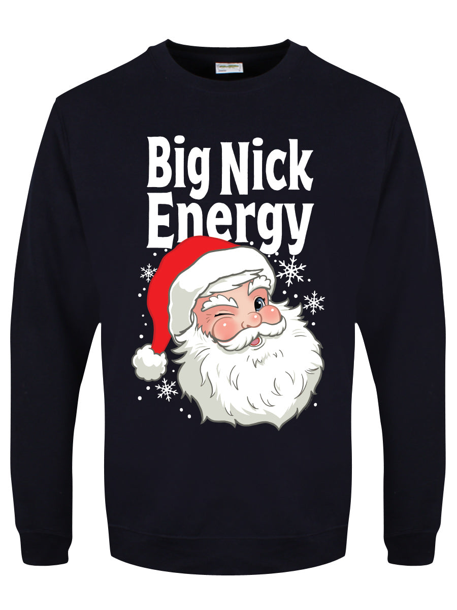 Big Nick Energy Men's Navy Blue Christmas Jumper