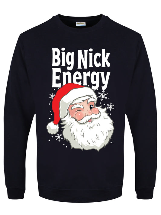 Big Nick Energy Men's Navy Blue Christmas Jumper
