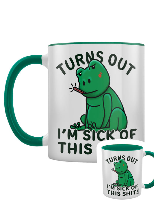 Sick Of This Shit Green Inner 2-Tone Mug