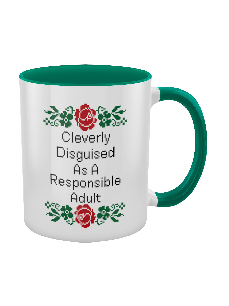 Cleverly Disguised Adult Green Inner 2-Tone Mug