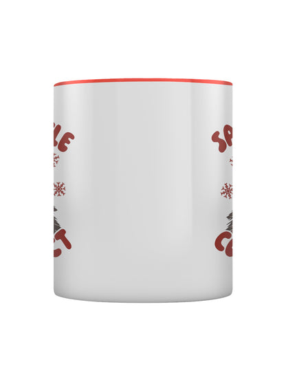 Santa's Little Coffee Addict Red Inner 2-Tone Mug