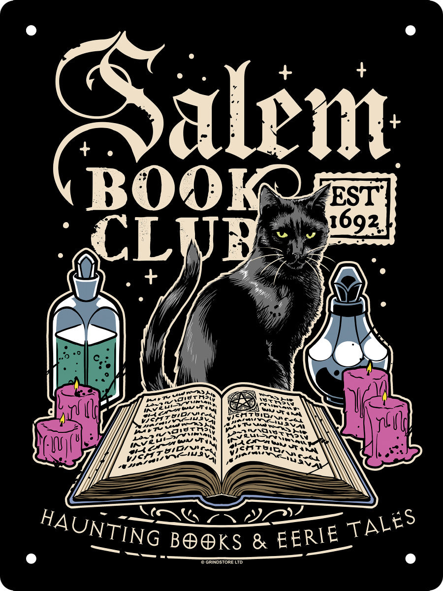 Salem Book Club Mini Tin Sign