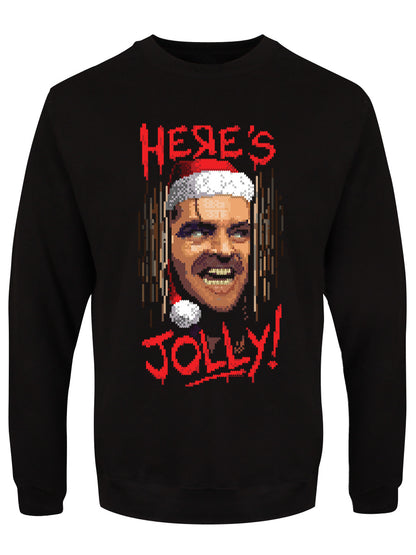 Here's Jolly! Men's Black Christmas Jumper