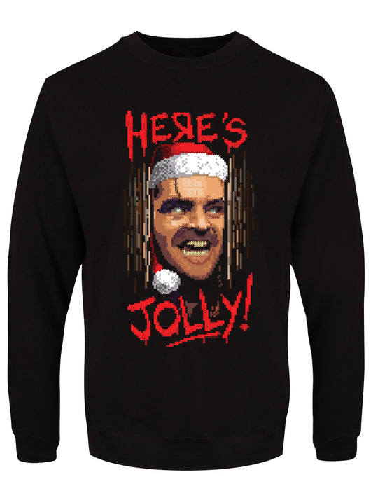 Here's Jolly! Men's Black Christmas Jumper