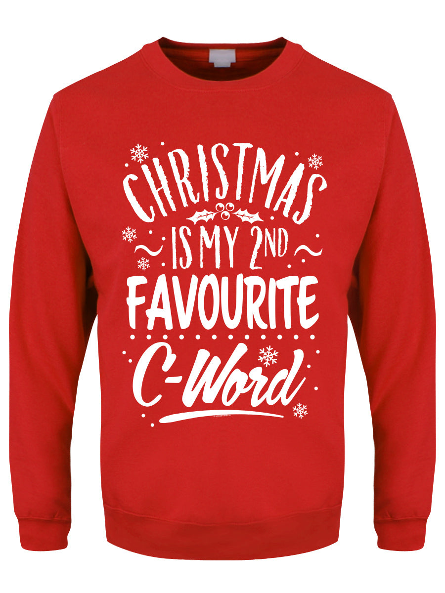 Christmas Is My 2nd Favourite C-Word Men's Red Christmas Jumper