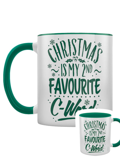 Christmas Is My 2nd Favourite C-Word Green Inner 2-Tone Mug