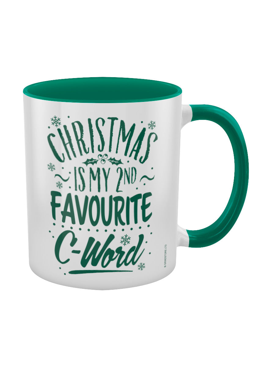 Christmas Is My 2nd Favourite C-Word Green Inner 2-Tone Mug