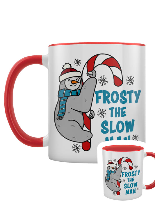 Frosty The Slow Man Red Inner 2-Tone Mug