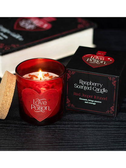 Love Potion Raspberry Crystal Chip Candle