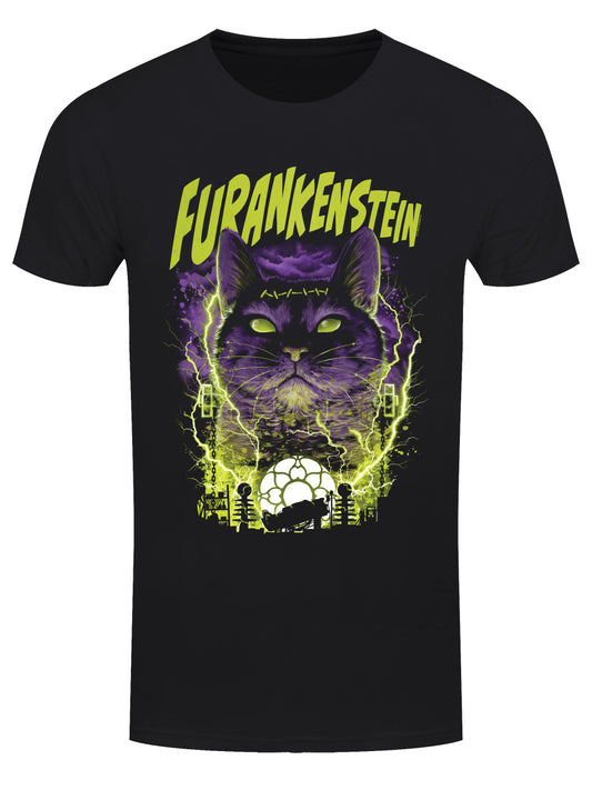 Horror Cats Furankenstein Men's Black T-Shirt