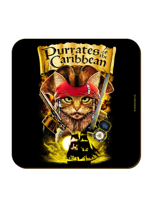 Horror Cats Purrates of The Caribbean Square Coaster