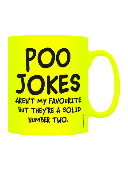 Poo Jokes Aren't My Favourite Yellow Neon Mug