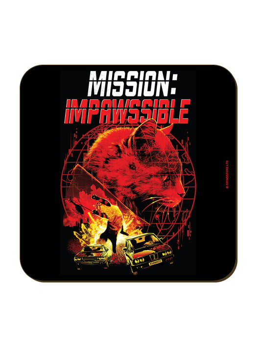 Horror Cats Mission: Impawssible Square Coaster