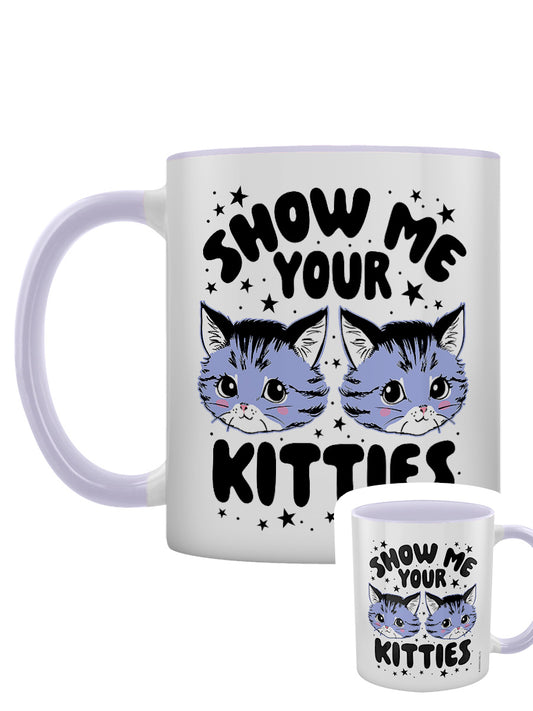 Kitsch Kitten Show Me Your Kitties Lilac Inner 2-Tone Mug