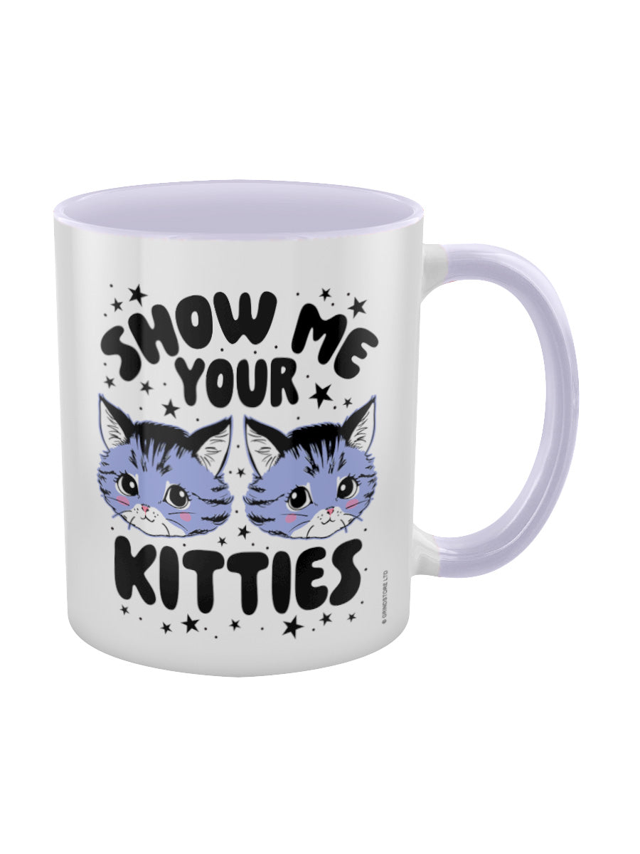 Kitsch Kitten Show Me Your Kitties Lilac Inner 2-Tone Mug