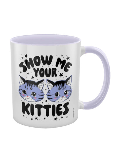 Kitsch Kitten Show Me Your Kitties Lilac Inner 2-Tone Mug