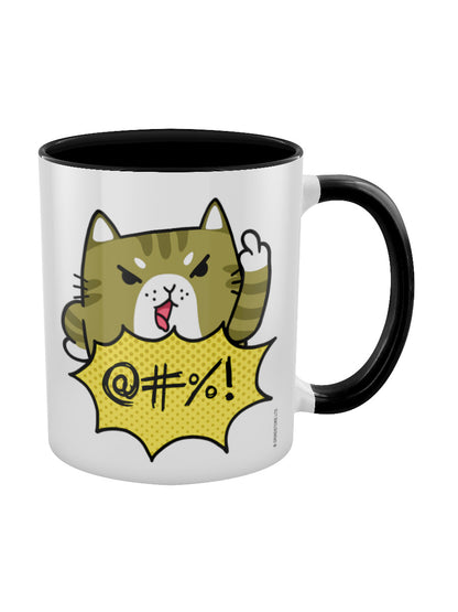 Sweary Cat Black Inner 2-Tone Mug
