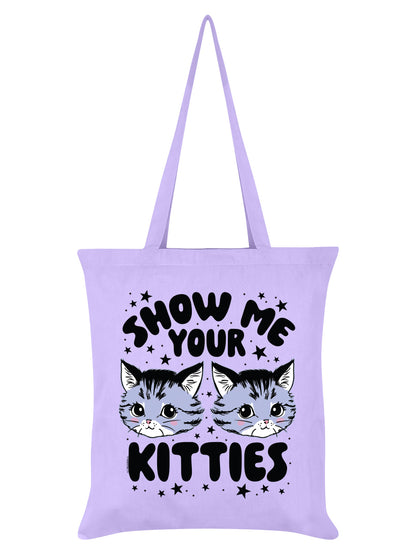 Kitsch Kitten Show Me Your Kiities Lilac Tote Bag