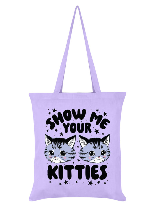 Kitsch Kitten Show Me Your Kitties Lilac Tote Bag