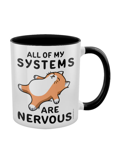 All Of My Systems Are Nervous Black Inner 2-Tone Mug