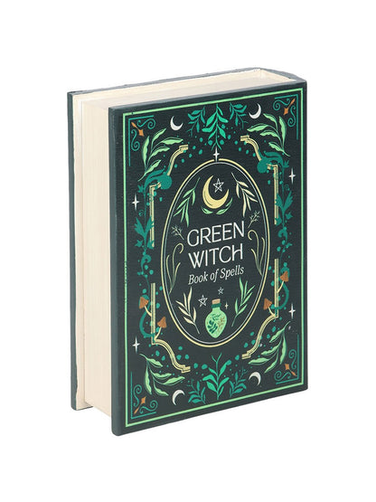 Green Witch Book Shaped Storage Box