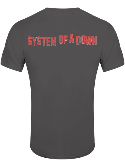 System Of A Down Toxicity Stack Men's Charcoal Grey T-Shirt