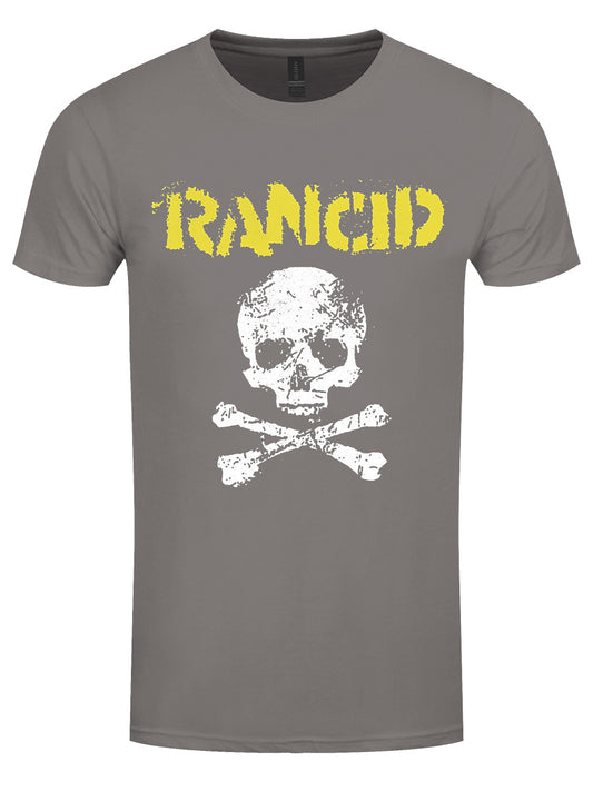 Rancid Skull & Crossbones Men's Charcoal Grey T-Shirt