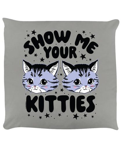 Kitsch Kitten Show Me Your Kitties Grey Cushion