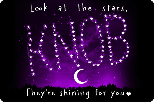 Knob - Shining Stars Greet Tin Card