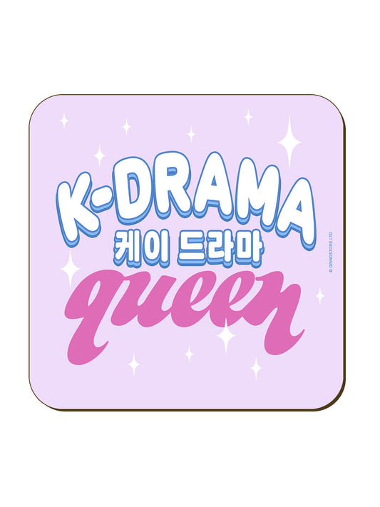 K-Drama Queen Square Coaster