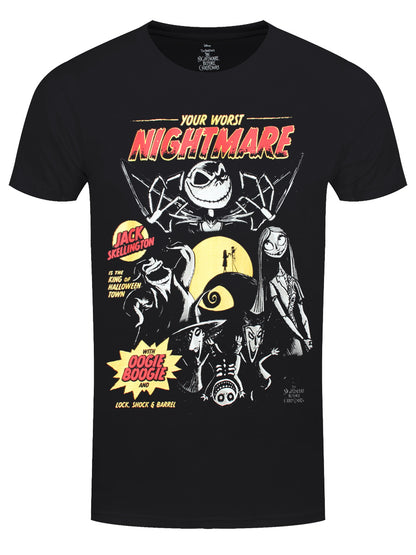 The Nightmare Before Christmas Comic Style Men's Black T-Shirt