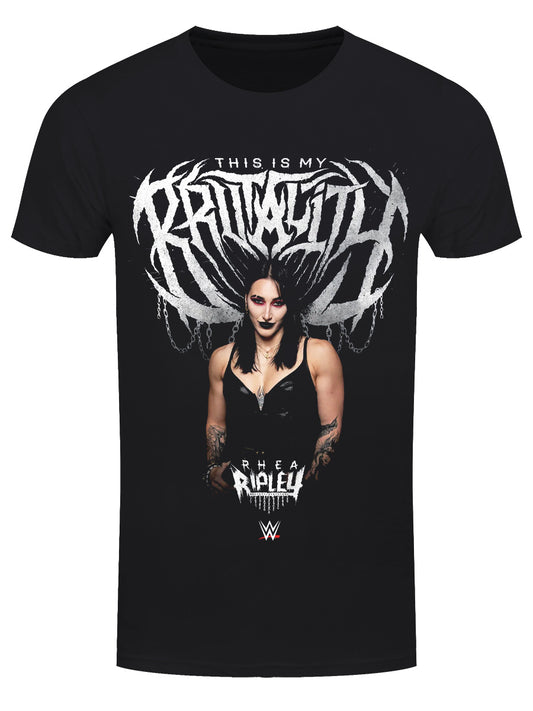WWE Rhea Ripley Brutality Men's Black T-Shirt