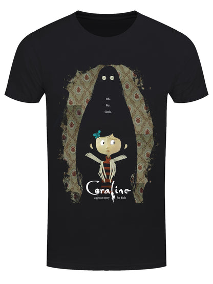 Coraline Oh My Gosh Men's Black T-Shirt