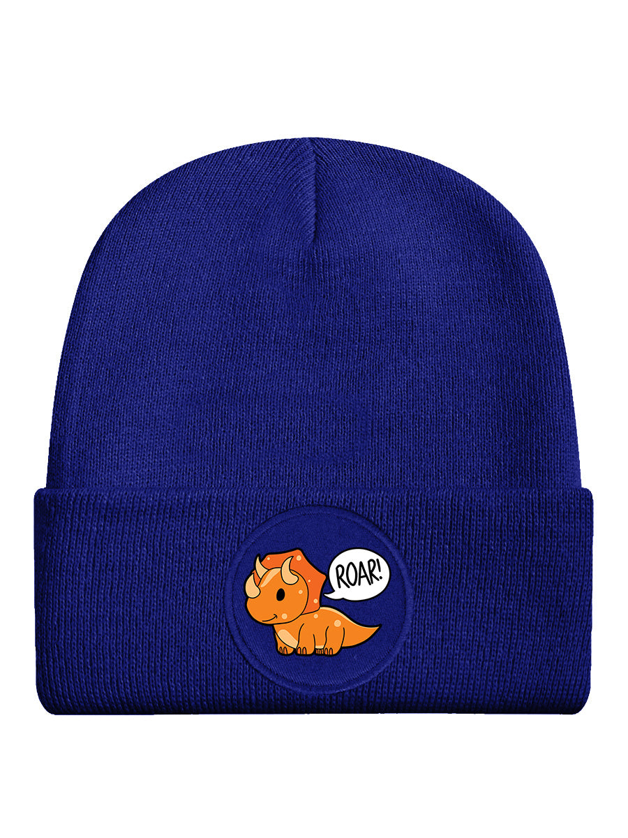 Triceratops Roar! Royal Blue Beanie