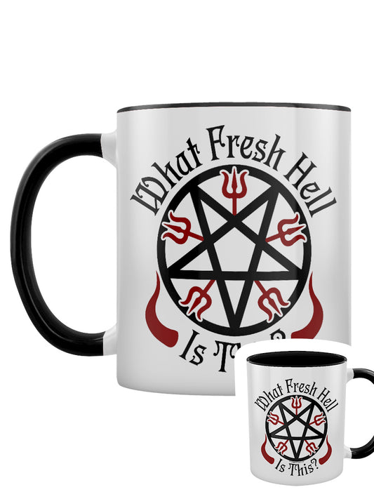 What Fresh Hell Is This Black Inner 2-Tone Mug