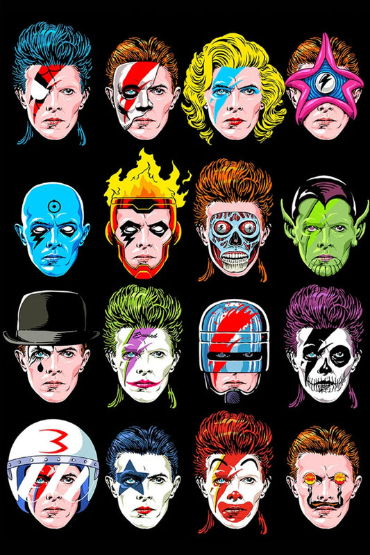 David Bowie Floating Heads Maxi Poster