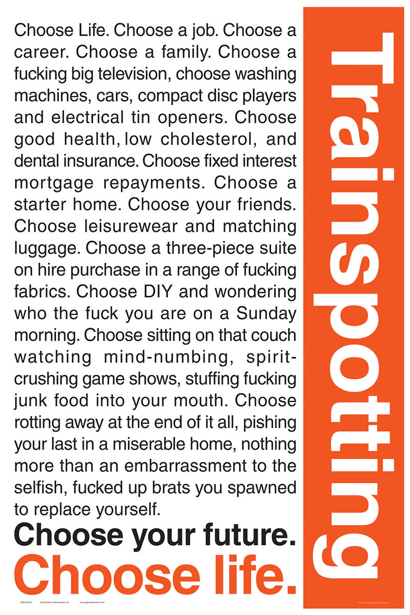 Trainspotting Quotes Maxi Poster