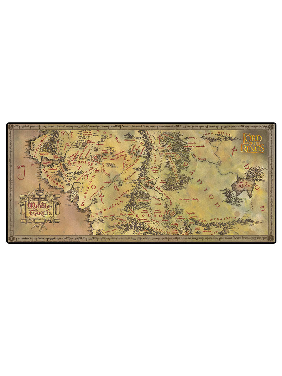The Lord Of The Rings (Middle Earth Map) XL Gaming Desk Mat