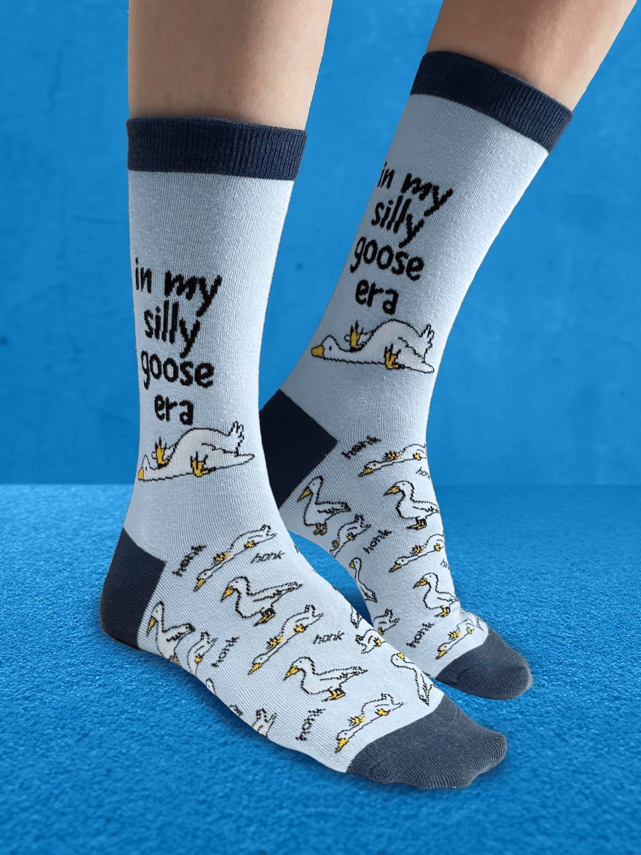 Twisted Soles In My Silly Goose Era Novelty Adult Socks (1 Pair) UK 3-7